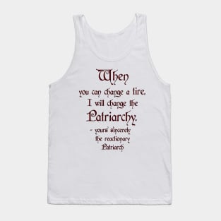 Change a Tire, Change the Patriarchy - America / Canada - Vellum Style Tank Top